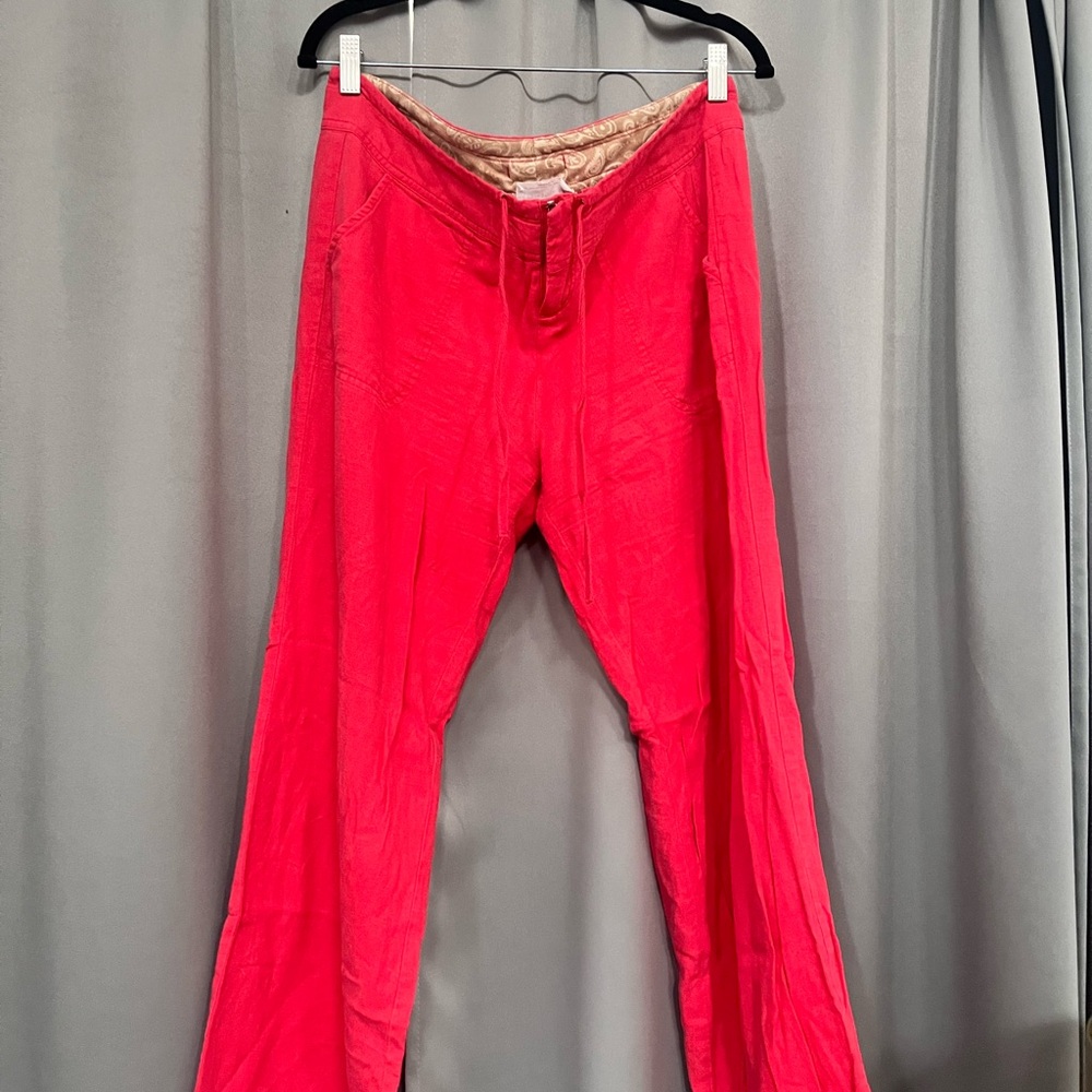 Love Tree Red Linen Wide Leg Pant very comfy and casual